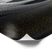 影の付いた山の上の黄金の円 ポスター (コーナー)