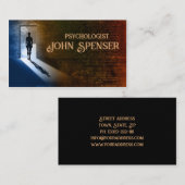 影の名刺に心理学者の男性 名刺 (正面/裏面)