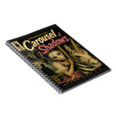 影の回転木馬 ファンタジーホラー本の表紙 ノートブック (右側)