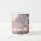 影の夜 - ハロウィンの魔法が目覚める フロストグラスマグカップ (正面右)