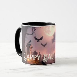 影の夜 - ハロウィンの魔法が目覚める マグカップ