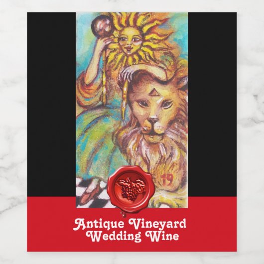 影の失ったタロット/日のワ結婚イン ワインラベル (シングルラベル)