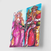 影の失った太子 スクエア壁時計 (傾斜)