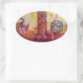 影の失った庭 楕円形シール (バッグ)