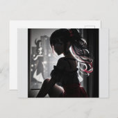 影の女の子 ポストカード (正面/裏面)