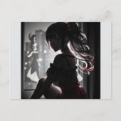 影の女の子 ポストカード (正面)