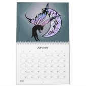 影の妖精および宇宙猫 カレンダー (1月 2026)