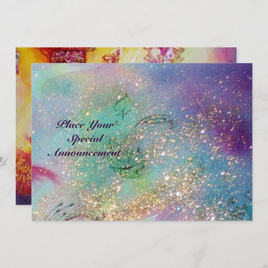 影の妖精失ったと蝶の庭 案内状 (正面/裏面)