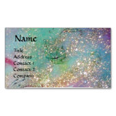 影の庭の青失ったい金ゴールドが輝く マグネット名刺 (正面)