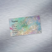 影の庭の青失ったい金ゴールドが輝く マグネット名刺 (インサイチュ)