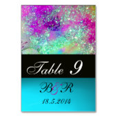 影の庭失ったピンク紫ブルーフローラ テーブルナンバー (裏面)