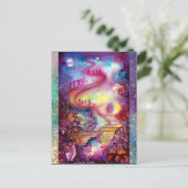 影の庭失った神秘的な階段 インビテーションポストカード (スタンド正面)