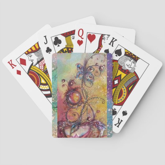 影の庭失った魔法バタフライプラントブルー トランプ (裏面)