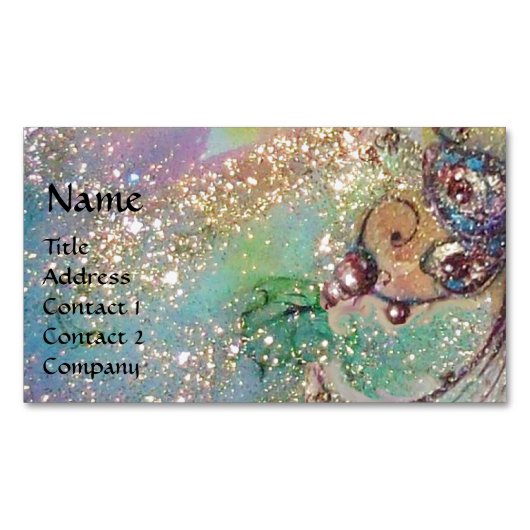 影の庭失った魔法蝶の植物 マグネット名刺 (正面)