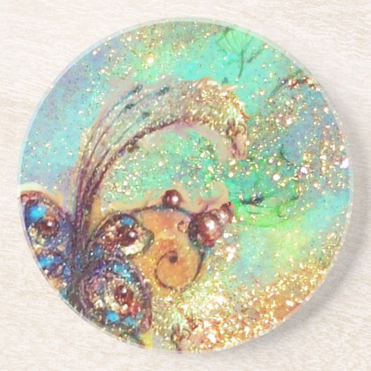 影の庭失った – バタフライプラントブルー コースター (正面)