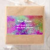 影の庭失った、ピンクティール（緑がかった色）ブルーパープル ラベル (インサイチュ)