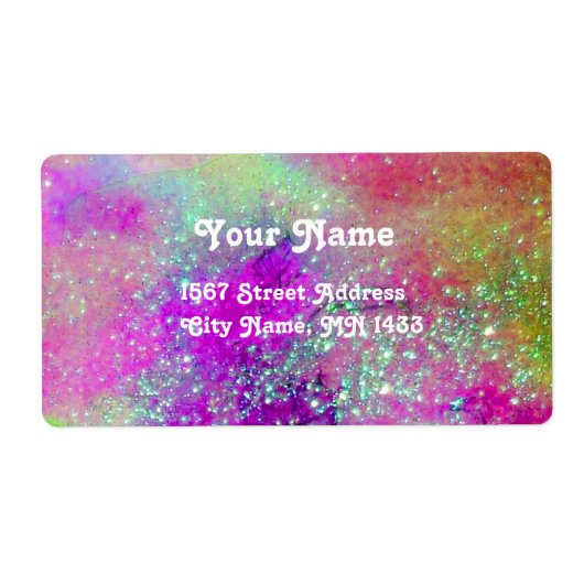 影の庭失った、ピンクティール（緑がかった色）ブルーパープル ラベル (正面)