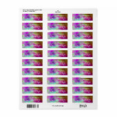 影の庭失った、ピンクティール(緑がかった色)ブルーパープル ラベル (フルシート)