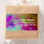 影の庭失った、ピンクティール（緑がかった色）ブルーパープル ラベル (インサイチュ)