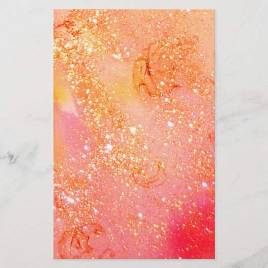 影の庭失った、ピンク金ゴールド 便箋 (正面)