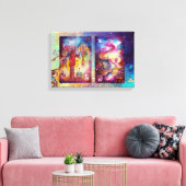 影の庭失った/神秘的な階段 キャンバスプリント (インサイチュ (リビング))