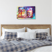 影の庭失った/神秘的な階段 キャンバスプリント (インサイチュ (寝室))