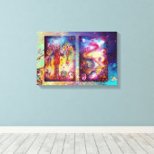 影の庭失った/神秘的な階段 キャンバスプリント (インサイチュ (ウッドフロア))