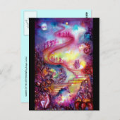 影の庭失った/神秘的な階段 ポストカード (正面/裏面)