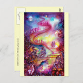 影の庭失った/神秘的な階段 ポストカード (正面/裏面)