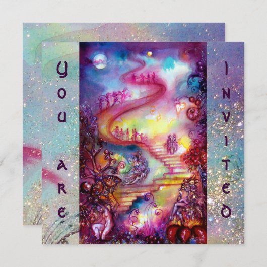 影の庭失った – 神秘的な階段 招待状 (正面/裏面)