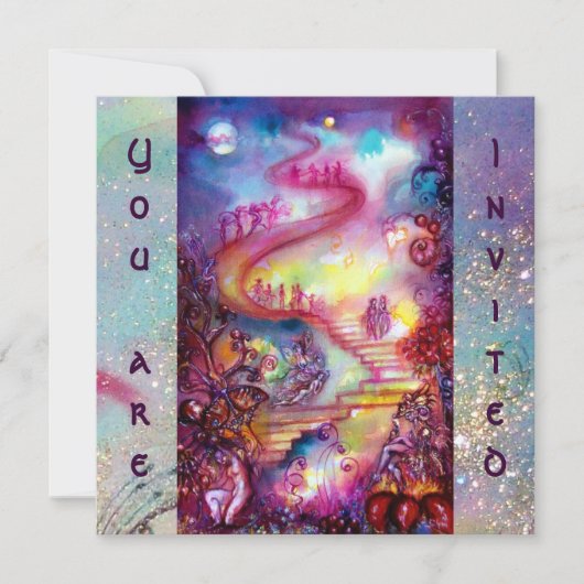 影の庭失った – 神秘的な階段 招待状 (正面)