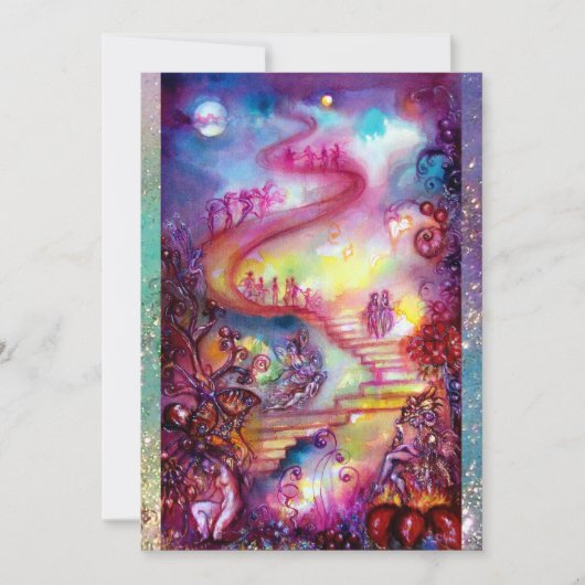 影の庭失った/神秘的な階段 案内状 (正面)