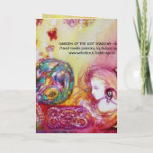 影の庭失った – 蝶の植物イエロー シーズンカード (裏面)