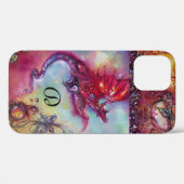 影の庭失った、赤飛んでいる龍モノグラム Case-Mate iPhoneケース (裏面 (横))