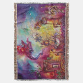 影の庭失った/赤飛んでいる龍 スローブランケット (正面縦)