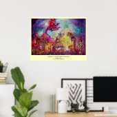 影の庭失った – 赤飛んでいる龍 ポスター (ホームオフィス)