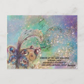 影の庭失った – 赤飛んでいる龍 ポストカード (裏面)