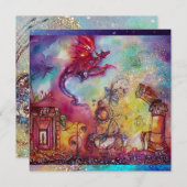 影の庭失った – 赤飛んでいる龍 案内状 (正面/裏面)