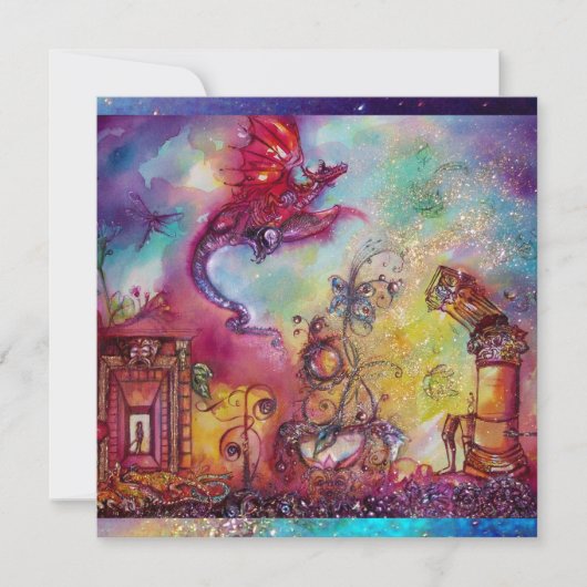 影の庭失った – 赤飛んでいる龍 案内状 (正面)