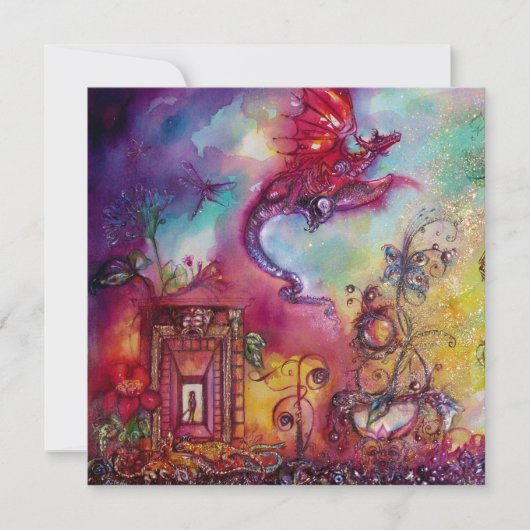 影の庭失った – 赤飛んでいる龍 案内状 (正面)