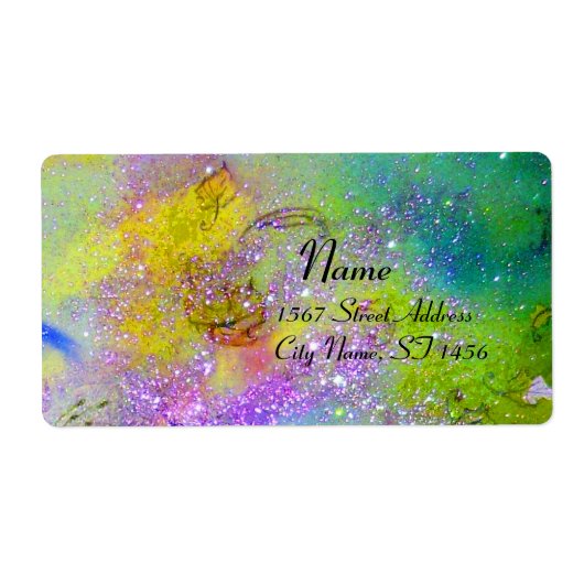 影の庭失った、黄色の緑の紫 ラベル (正面)