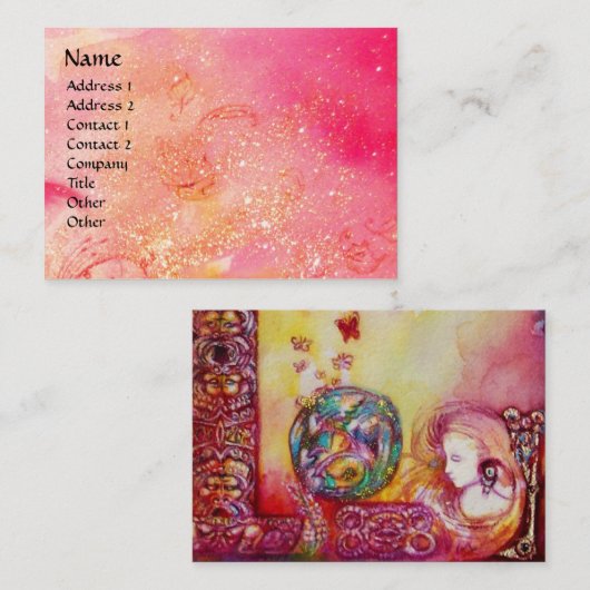 影の庭 – 失った妖精と蝶 名刺 (正面/裏面)