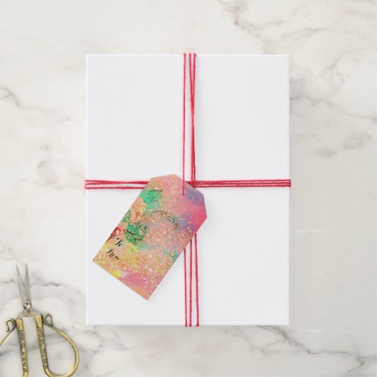 影の庭 – 失った魔法蝶の植物 ギフトタグ (より糸付き)