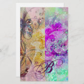 影の庭/失った魔法蝶の植物 便箋 (正面/裏面)