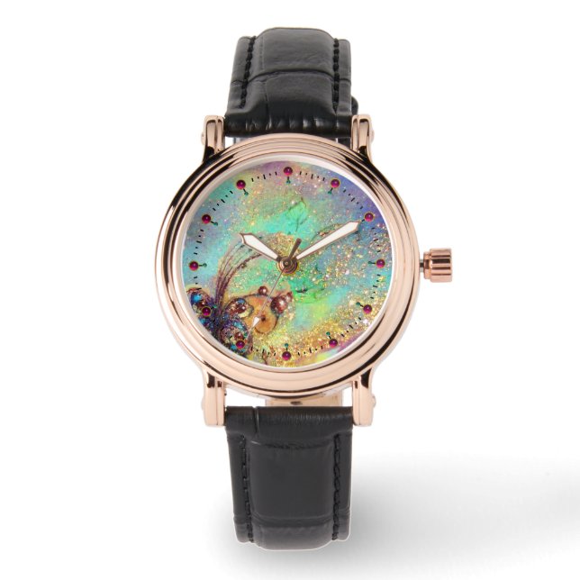 影の庭、失った魔法蝶の植物 腕時計 (正面)