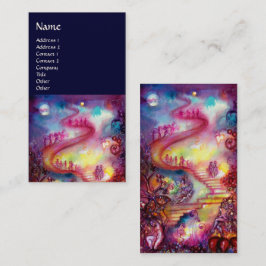 影の庭/失った魔法階段ピンク赤 名刺