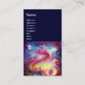 影の庭/失った魔法階段ピンク赤 名刺 (正面)