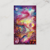 影の庭/失った魔法階段ピンク赤 名刺 (裏面)