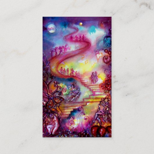 影の庭、失った魔法階段赤い黒 名刺 (裏面)