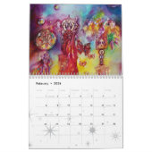 影の庭 – 失った2010赤飛んでいる龍 カレンダー (2月 2026)